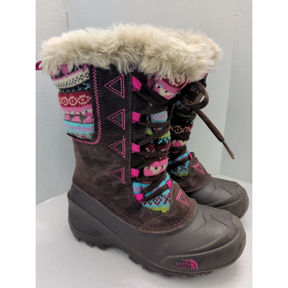 The North Face Shellista Lace Novelty 200g Heat Seeker Boots Girls Sz 3 Nordic